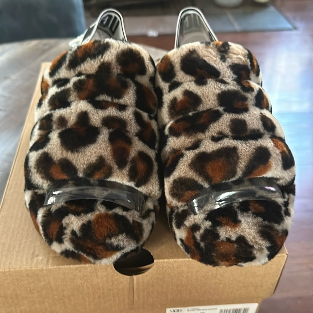 UGG Fluff Yeah Leopard Slides